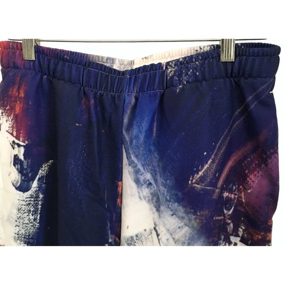 Lions Of Paris Womens Blue White Tapered Leg Pull‎ On Jogger Pants Size Large - Picture 5 of 11